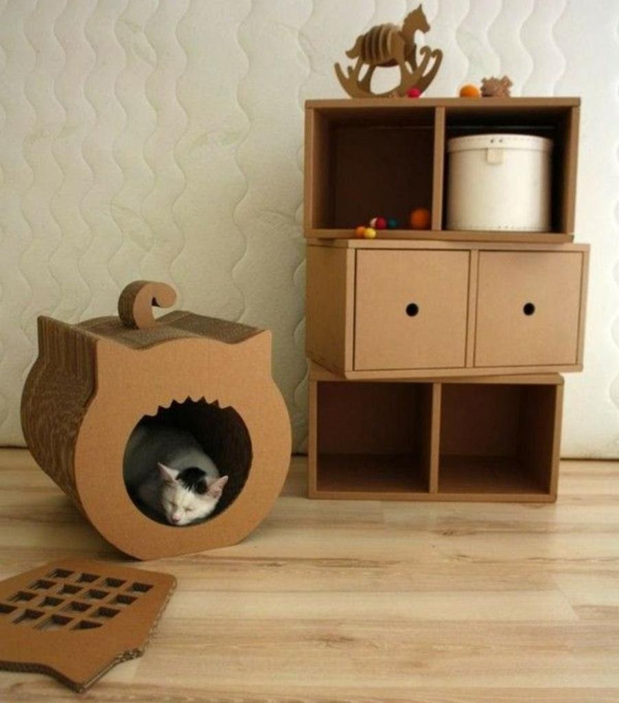 мастер класс дом для кошки